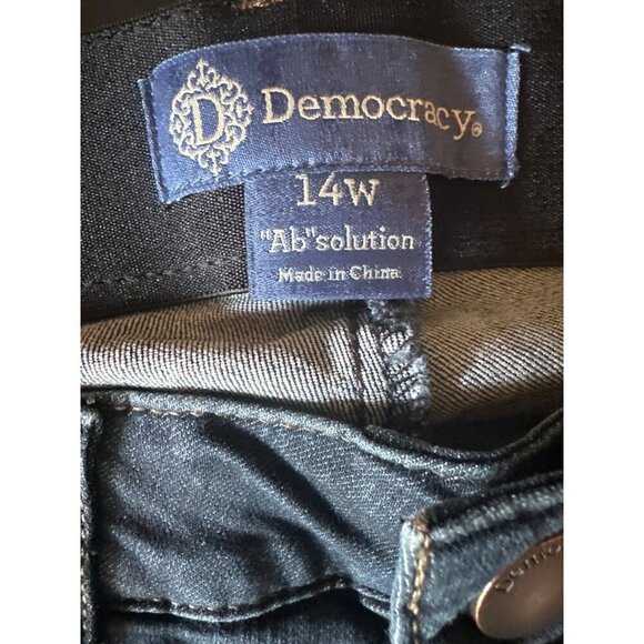 Democracy Women's "Ab"solution Ankle Skinny Jeans 14W Dark Wash Denim - Picture 2 of 5